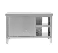 Stainless Steel Kitchen Cabinet with Worktop & Pass-Through - ECO - 140 x 70 cm - 500 kg - Royal Catering RCSSCB-140X70-H