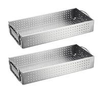 Stainless Steel Kitchen Drawer Organizer, Utensil Holder & Cutlery Tray, Dishwasher Safe Silverware Basket, Fware Storage Box, Metal Cutlery Organizer for Efficient Kitchen Storage