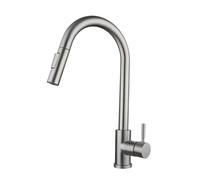 Stainless Steel Kitchen Faucet 360° Pull-Out Spray, Dual Funct for Easy Cleaning - Bury h, Modern Design for Kitchen Sink Upgrade