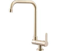 Stainless Steel Kitchen Faucet, 360° Swivel, Cold Water - Single-Hole Sink Faucet - Foldable for mounting on The Inside of The Window - Modern Black Finish