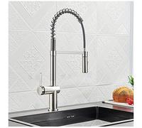 Stainless Steel Kitchen Faucet, Matte Finish, Pull-Down Spray, Modern Design, High-Arc, Easy Installation, Water Saving, Perfect for Home & Commercial Use