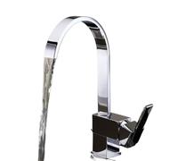 Stainless Steel Kitchen Faucet Single Handle Square Mixer Tap 360° Rotating Hot & Cold Water Sink TapType AModern Kitchen Accessory