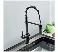 Stainless Steel Kitchen Faucet with Matte Finish, Pull-Down Spray, Modern Design, Easy Installation, and Stylish for Home and Commercial Use