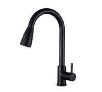 Stainless Steel Kitchen Faucet with Pull-Down Sprayer Hot & Cold Water Ideal for Vegetable Washing & Sink Cleaning (Cylinder Silver)