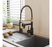 Stainless Steel Kitchen Faucet with Pull Down Spring Spout and Pot Filler