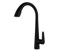 Stainless Steel Kitchen Faucet with Pull Out Spray Rotating Single Handle Modern Design Single Hole Installation White Finish for Easy Cleaning and Style