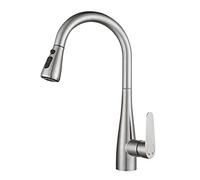 Stainless Steel Kitchen Faucet with Pull Out Spray Swivel Mixer Faucet for Kitchen Sink Hot and Cold Water Multifunction Brushed Finish,Drawing-A,Drawing-A