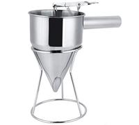 Stainless Steel Kitchen Funnel with Bracket Professional Octopus Ball Making Tool for Home Hotel Cake Juice Shop Durable Food Grade Mirror Finish 13.2cm 5.2in