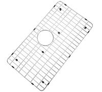 Stainless Steel Kitchen Grid and Sink Protector, 26" x 14" Rear Drain for Single Sink Bowl