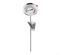 Stainless Steel Kitchen Oil Thermometer With Stand, Kitchen Oil Thermometer, Deep Fry Thermometer, Grill Temperature Gauge, for Frying Pan, Meat, Candy, Baking and Grilling(30cm)
