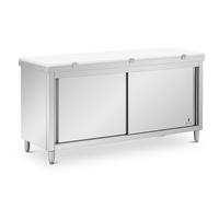 Stainless Steel Kitchen Prep Table - 180 x 60 cm - 500 kg load capacity - incl. cutting board - Royal Catering RCBWC-18060