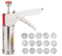 Stainless Steel Kitchen Press Noodles Murukku Manual Sev pasta noodle Maker 15 Blades | Sev Sancha Chakli Machine Indian Snacks Maker | Gathiya Murukulu Janthikulu | Idiyappam Murukku Farsan Sev |