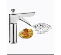Stainless Steel Kitchen Press Sev Sancha Chakali Murukku Snackes Maker, Silver