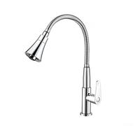 Stainless Steel Kitchen Sink Faucet with Multi-Directional Rotating Head, High-Pressure Splash-Proof Cold Water Tap for Efficient Dish and Fruit Cleaning,