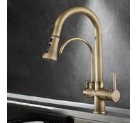 Stainless Steel Kitchen Sink Mixer Tap with Pull-Out Shower Head, Adjustable Water Flow, Modern Design for Home & Kitchen