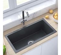 Stainless Steel Kitchen Sink, Overmount Single Bowl Modern Style Deep Basin for Efficient Use in Home or Commercial Kitchens