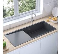 Stainless Steel Kitchen Sink, Overmount Single Bowl Modern Style Deep Basin for Efficient Use in Home or Commercial Kitchens