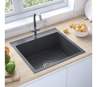 Stainless Steel Kitchen Sink, Overmount Single Bowl Modern Style Deep Basin for Efficient Use in Home or Commercial Kitchens