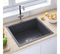 Stainless Steel Kitchen Sink, Overmount Single Bowl Modern Style Deep Basin for Efficient Use in Home or Commercial Kitchens