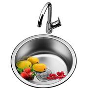 Stainless Steel Kitchen Sink, Rounded Workstation Design, Single Bowl for Flushmount, Undermount and Topmount Installation