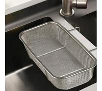 Stainless Steel Kitchen Sink Strainer Basket - Side Sink Drain Filter, Corner Hanging Colander Drain Basket & Food Waste Filter for Fruits, Vegetables