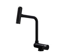 Stainless Steel Kitchen Tap Hot and Cold Water Mixer Tap Kitchen Sink with Rotation Spout 6 Spray Modes(Black)