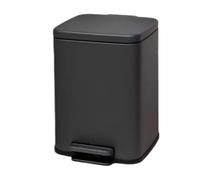 Stainless Steel Kitchen Trash Can 8L with Soft-Close Lid Inner Bucket Modern Design Black Durable and Easy to Clean Perfect for Home and Office