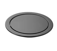 Stainless Steel Kitchen Trash Can with Built-in Swing Lid, Odor-Resistant Waste Bin for Kitchen, Bathroom, Public Spaces, Dining Table - Black
