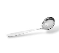 Stainless Steel Kitchen Utensil Set, Serving Spoons, Ladle, Skimmer, Turner, Pasta Spoon and Tools, Dishwasher Safe (25 cm LADLE)