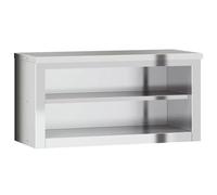 Stainless Steel Kitchen Wall Cabinet with Shelf, 92 x 40 x 46 cm, 60 kg Load Capacity, Airtight Sealable, Stackable, Ideal for Food Storage in Kitchen and Pantry
