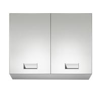 Stainless Steel Kitchen Wall Cabinets with Doors and Shelves, Metal Workshop Garage Storage Cabinet, Durable and Stylish for Kitchen and Bathroom Use