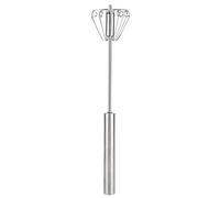Stainless Steel Kitchen Whisk Semi-Automatic Rotation Handheld Egg Blender Whisk for Milk Frother and Egg Beater Home Kitchen for Beating Stirring Blending Cooking Tool