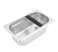 Stainless Steel Knock Box, Coffee Ground Bin with Deep Bowl Design, Arc Corner Inner Wall for Easy Pouring, Durable Coffee Slag Container for Home Barista and Coffee