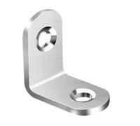 Stainless Steel L Brackets Stainless Steel 90° L-Bracket Set with Screws Heavy-Duty Corner Brace for Wood Furniture, Metal Connectors(100set)