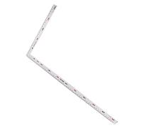Stainless Steel L Shape Square Ruler, 90 Degree Right Angle Framing Square Metal Thickened Corner Ruler Tools, White/Black