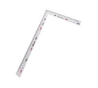 Stainless Steel L Shape Square Ruler, 90 Degree Right Angle Framing Square Metal Thickened Corner Ruler Tools, White/Black
