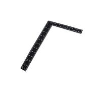 Stainless Steel L Shape Square Ruler, 90 Degree Right Angle Framing Square Metal Thickened Corner Ruler Tools, White/Black