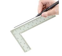 Stainless Steel L Shape Square Ruler - Double-sided High-precision Leather Square Ruler, 90 Degree Thickened Corner Framing Tools For Carpenter - 5×10cm
