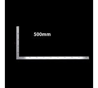 Stainless Steel L-Square Ruler, Double-Side Etched Scale for Woodworking and Leather Craft, 300mm or 500mm Right Angle Tool