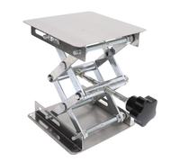 Stainless Steel Lab Jack Scissor Stand Platform 4 x 4 Inch Adjustable Height 48mm to 152mm Lifting Table with 10kg Maximum Support Capacity for Physics Chemistry and Biological