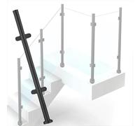 Stainless Steel Lander Post Available in Silver & Black Height: 60120 cm Perfect for Modern Outdoor Decor Durable WeatherResistant Design (CMID: 95 cm Height)