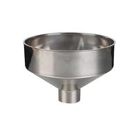 Stainless Steel Large Funnel Large Caliber Funnel for Kitchen Use Food Grade Funnel for Transferring Liquid and Dry Ingredients, Diameter 25cm (Color : Silver, Size : 25/6cm)