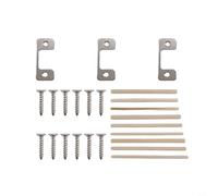 Stainless Steel Large Hole Door Lock Strike Plate Precision Fit for Enhanced Security on Most Standard Doors (Silver-3 Set)