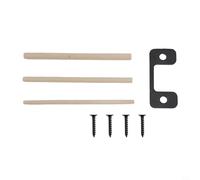 Stainless Steel Large Hole Door Lock Strike Plate Precision Fit for Enhanced Security on Most Standard Doors (Black-1 Set)