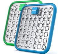 Stainless Steel Large Lick Mat for Dogs: 2 Pack Dog Lick Mats for Large Dogs, Cat Licking Pads for Crate Boredom & Anxiety Reduce, Slow Feeding, Cat Slow Feeder Mat with a Spatula, Scrubbing Brush