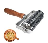 Stainless Steel Lattice Roller, Pizza Pastry Wheel Roller Dough Cutter Kitchen Cooking Pastry Cutter Baking Tools with Wood Handle for Pie Pizza Cake Bread Cookie