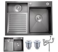 Stainless Steel Laundry Sink with Integrated Washboard, Heavy-Duty Handwashing Tub, Durable Utility Washing Basin for Home and Garage