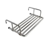 Stainless Steel Laundry Stand - 50CM Balcony Heater Dryer Wall-Mounted Towel Holder Indoor & Outdoor Hanging Clothes Drying Rack Silver Finish