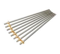 Stainless Steel Lead Screw,1pcs 3D Printer T8, Thread 8mm 1mm 2mm Length 100mm 200mm 300mm 500mm 600mm 800mm Trapezoidal Rod With Brass Nut(Pitch 1mm Lead 1mm,250mm)