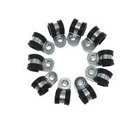 Stainless Steel Lead Screw Brass Nut, 10Pcs Hose Clips P Clips for Pipes Hoses Cables 6-50mm Diameter 15mm Band